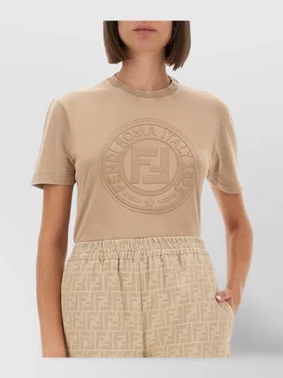 FENDI LOGO CREW NECK T-SHIRT