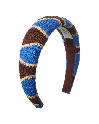 Fendi Logo Crochet Headband In Multi