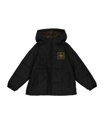 Fendi Logo Detail Cotton Jacket In Animal Print