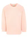 Fendi Logo-detail Crew-neck Sweatshirt In Pink