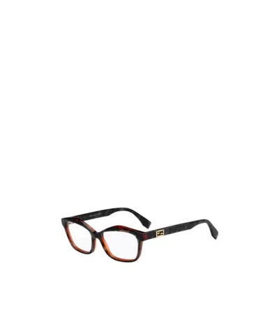 Fendi Logo Detail Flat Lens In Black