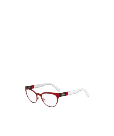 Fendi Logo Detail Flat Lens In White