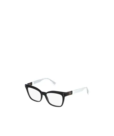 Fendi Logo Detail Flat Lens In White