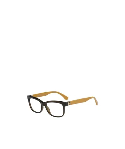 Fendi Logo Detail Flat Lens In White