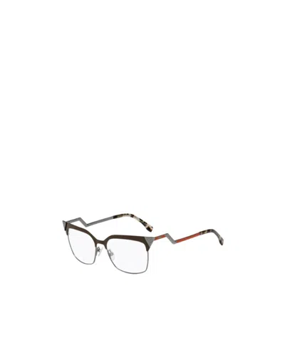 Fendi Logo Detail Flat Lens In White