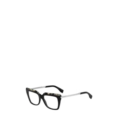 Fendi Logo Detail Flat Lens In White