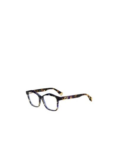 Fendi Logo Detail Flat Lens In White