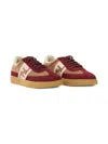 Fendi Logo-detail Suede Trainers In Red