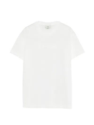 Fendi Kids' Logo-detail T-shirt In White