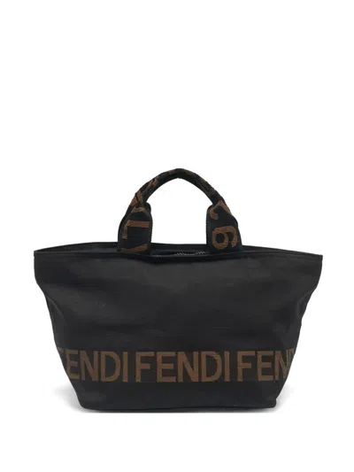 Pre-owned Fendi Logo-detail Tote Bag In Brown
