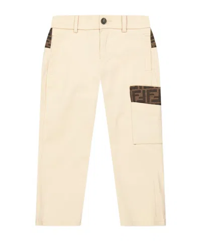 Fendi Logo Detail Track Pants In Yellow