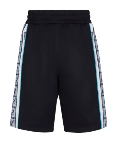 Fendi Logo Detailed Bermuda Shorts In Black