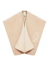 Fendi Logo Detailed Poncho In Beige