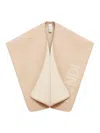 Fendi Logo Detailed Poncho In Nude & Neutrals