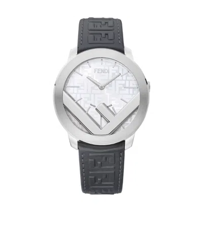 Fendi Logo-detailed Round Watch In White