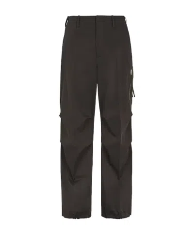 Fendi Logo Details Casual Pants In Black