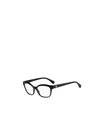Fendi Logo Details Flat Mirror In Black