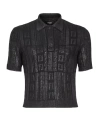 Fendi Black Wool Polo Shirt In Black