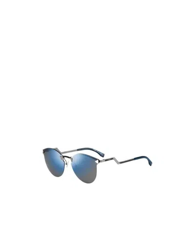 Fendi Logo Details Sunglasses In Blue