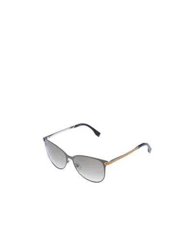 Fendi Logo Details Sunglasses In Gray