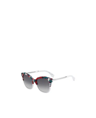 Fendi Logo Details Sunglasses In Gray