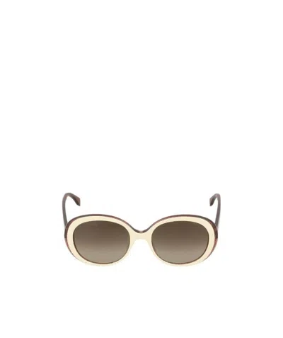 Fendi Logo Details Sunglasses In Nude