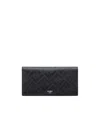 Fendi Logo Double-folded Wallet In Black