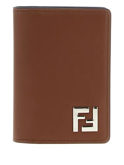 FENDI LOGO-EMBELLISHED LEATHER WALLET
