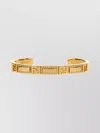 Fendi Logo Embellished Open Cuff Bracelet