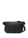 Fendi Logo-embossed Belt Bag In Black