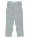 FENDI LOGO-EMBOSSED JEANS