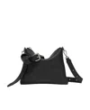 Fendi Logo-embossed Leather Messenger Bag In Black