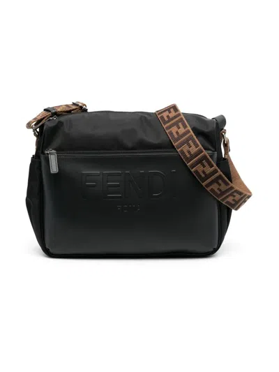 Fendi Kids Ff Monogram Changing Bag In Black
