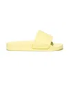Fendi Logo-embossed Sliders In Yellow