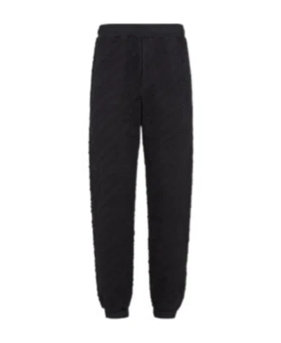 Fendi Logo-embossed Track Pants In Black
