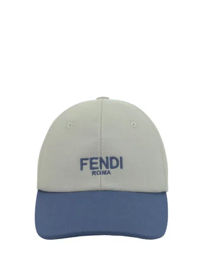Fendi Logo Embroidered Baseball Baseball In White