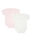 Fendi Logo-embroidered Bodies (pack Of Two) In White