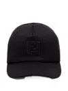 Fendi Logo-embroidered Cap In Black