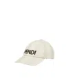 Fendi Off White Logo Baseball Hat In White