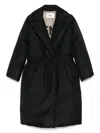 Fendi Logo-embroidered Coat In Black