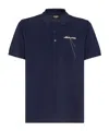 Fendi Logo-embroidered Cotton Polo Shirt In Blue