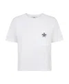 Fendi Embroidered-logo Cropped T-shirt In White