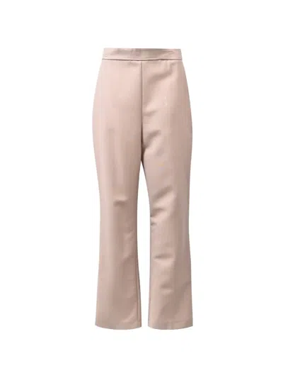 Pre-owned Fendi Logo-embroidered High-rise Trousers In Neutral