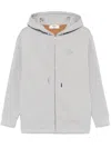 Fendi Grey Sweatshirt With Zip In Fleece Cotton Women In Grey