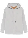 Fendi Grey Sweatshirt With Zip In Fleece Cotton Women In Grey
