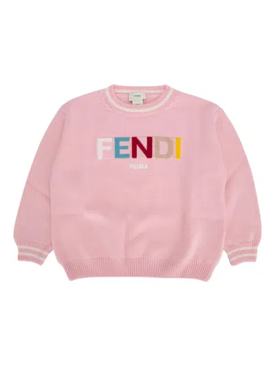 FENDI LOGO-EMBROIDERED JUMPER