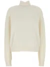 Fendi Maglione In Misto Cashmere Bianco Donna In White