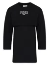 Fendi Black Dress For Girl With  Logo In Black