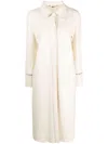 Fendi Logo-embroidered Leather Midi Coat