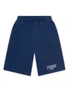 Fendi Logo-embroidered Shorts In Blue